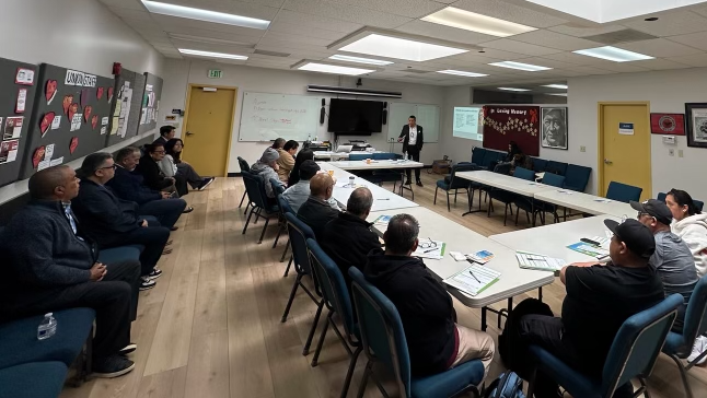 The EWDD Rapid Response team assists dislocated workers from the Original Pantry Cafe which recently closed after 101 years in service to the Downtown LA Community